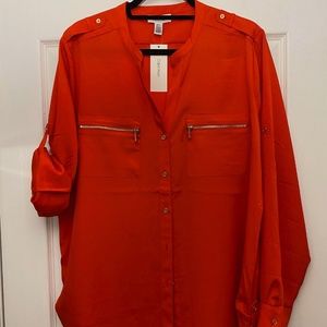 Calvin Klein Women's Button Down Shirt Size XL